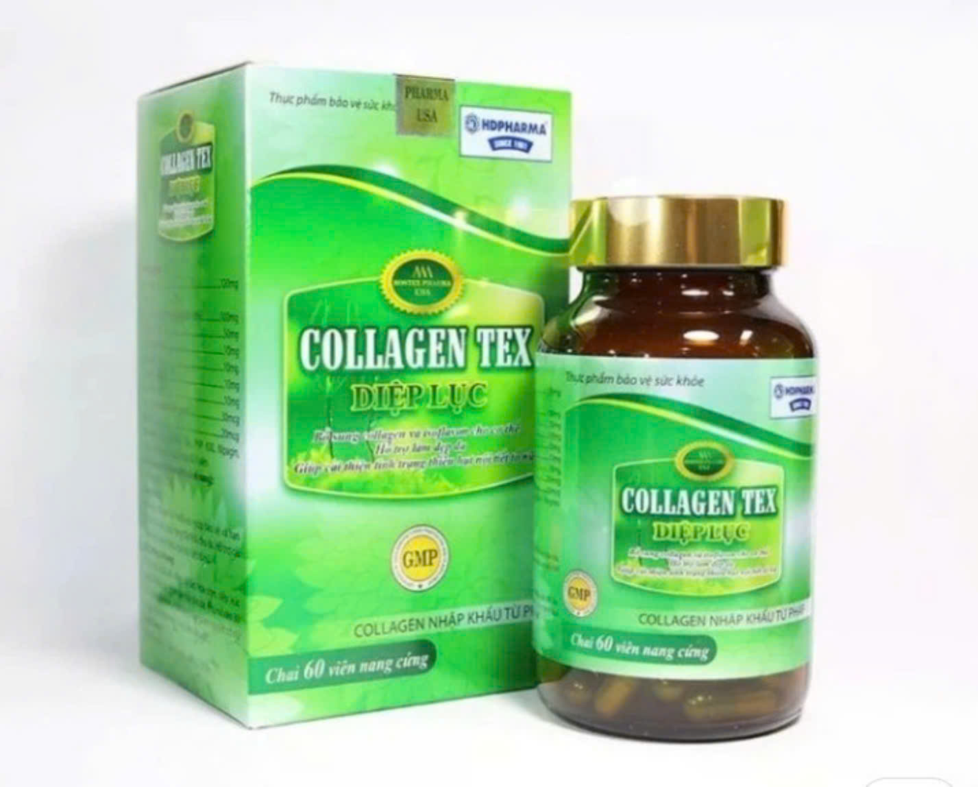 Collagen Tex Diệp Lục Chai(c60v)(date 9/2025)(RT)